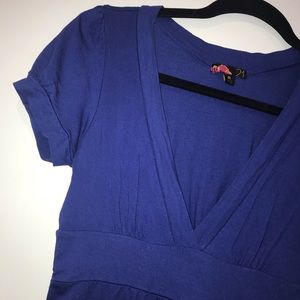 Blue V neck sundress